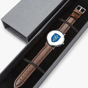 Watch Case with 8th Infantry Division Ultra Thin Watch (Brown Strap)