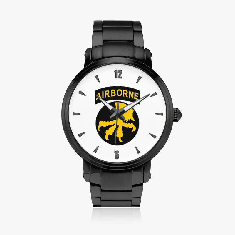 17th Airborne Division-46mm Automatic Steel Strap Black Watch