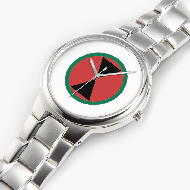 Top View - 7th Infantry Division-Silver Stainless Steel Silver Quartz Watch