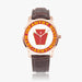 28th Infantry Division-Wide Type Golden Watch with a Brown Leather Band