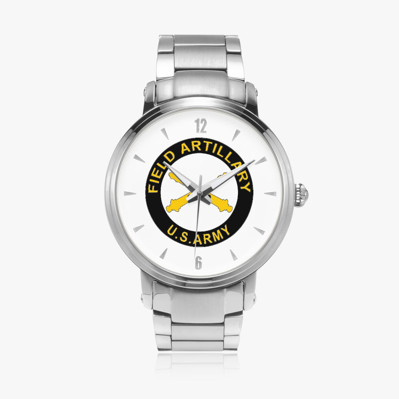 Field Artillery-46mm Automatic Steel Strap Silver Watch