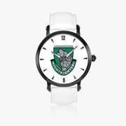104th Infantry Division-46mm Automatic Watch with a White Leather Band