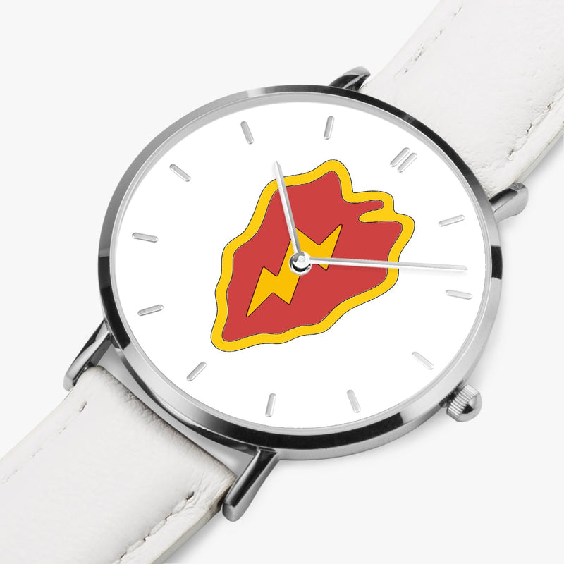 Perspective View - 25th Infantry Division Ultra Thin Watch (White Strap)