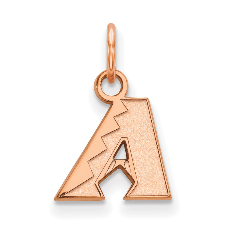 14k Rose Gold MLB LogoArt Arizona Diamondbacks Letter A Extra Small Pendant