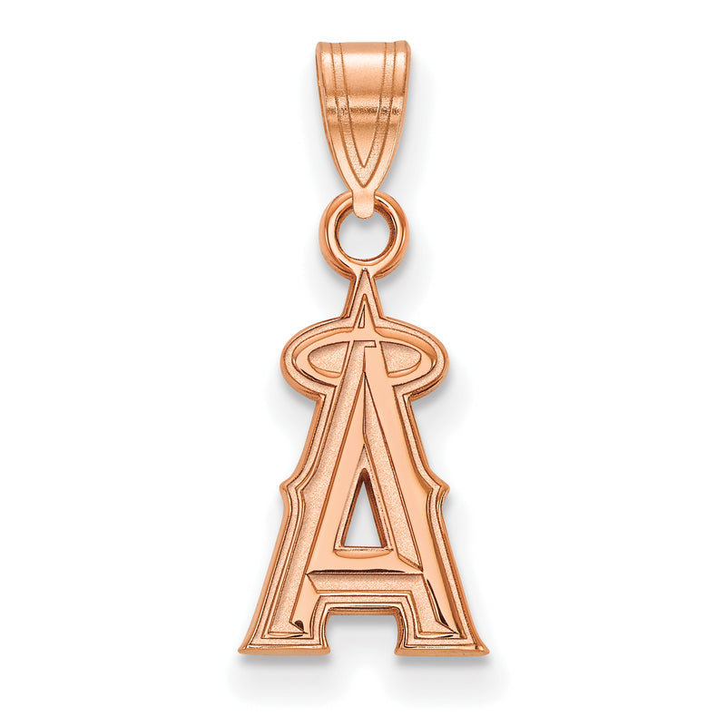  SS Rose Gold-plated MLB LogoArt Los Angeles Angels Small Penda