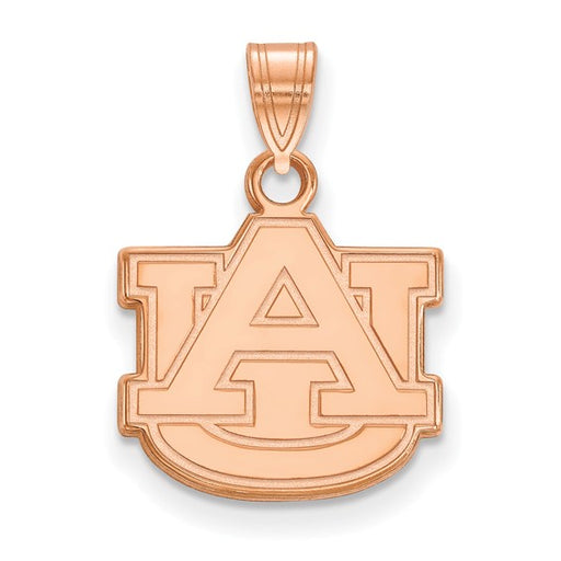 14k Rose Gold LogoArt Auburn University A-U Small Pendant