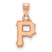 14k Rose Gold MLB LogoArt Pittsburgh Pirates Letter P Small Pendant