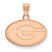 Sterling Silver Rose Gold-plated University of Georgia Small Pendan