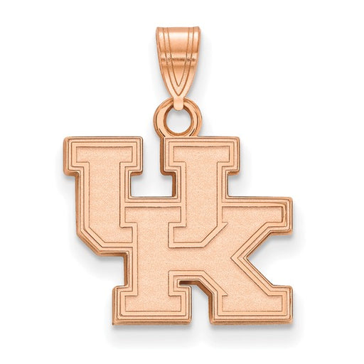 14k Rose Gold LogoArt University of Kentucky U-K Small Pendant