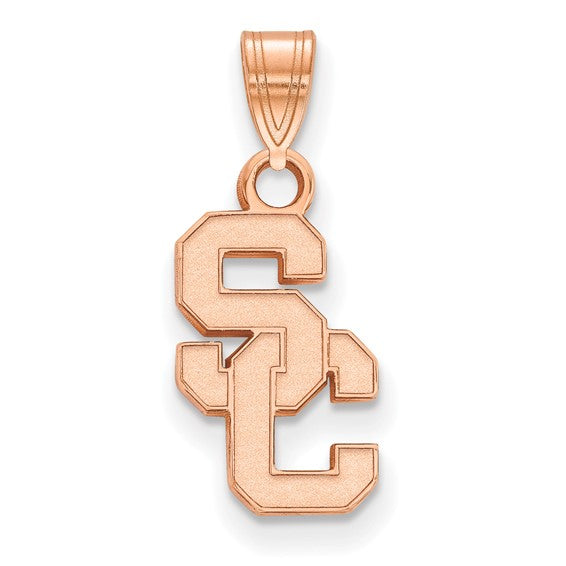 14k Rose Gold Univ of Southern California S-C Small Pendant