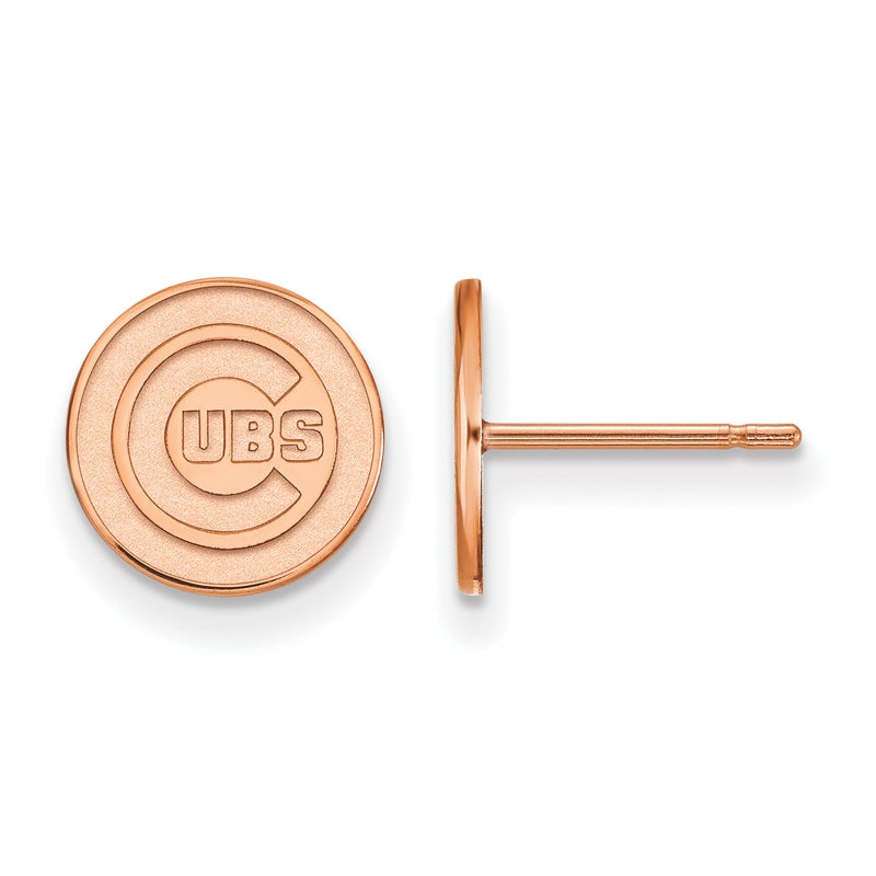 SS Rose Gold-plated MLB Chicago Cubs Extra Small Post Earrings