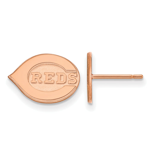 SS Rose Gold-plated MLB LogoArt Cincinnati Reds Extra Small Post Earrings