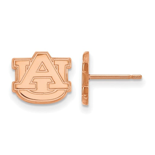 Silver Rose Gold-plated Auburn University XS Post Earrings