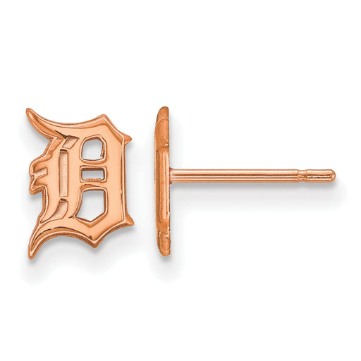 SS Rose Gold-plated MLB LogoArt Detroit Tigers Extra Small Post Earrings