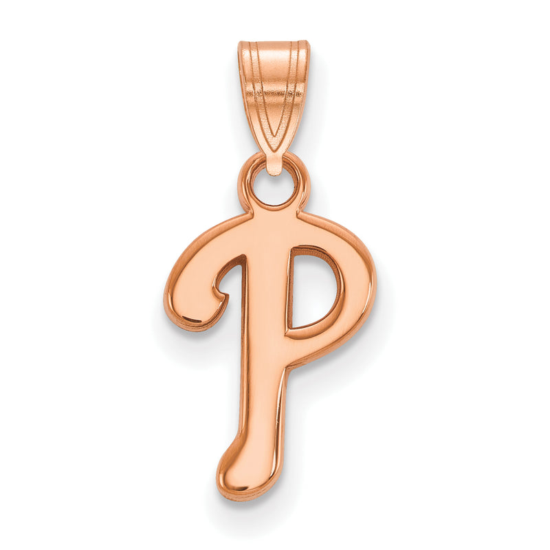  SS Rose Gold-plated MLB LogoArt Philadelphia Phillies Small Pe