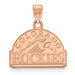 Sterling Silver Rose Gold-plated MLB LogoArt Colorado Rockies Small Pendant