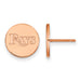 SS Rose Gold-plated MLB Tampa Bay Rays Small Disc Earrin