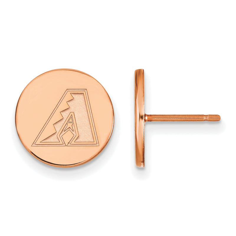 SS Rose Gold-plated MLB Arizona Diamondbacks Small Disc Earrings