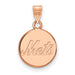 Sterling Silver Rose Gold-plated MLB LogoArt New York Mets Small Disc Penda