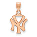  SS Rose Gold-plated MLB LogoArt New York Yankees Small Pendant