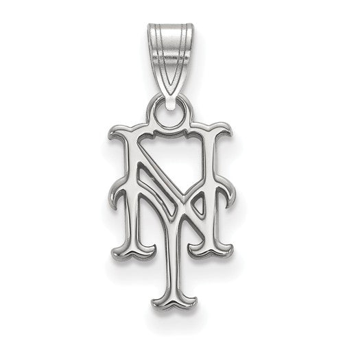 14kw MLB  New York Mets Small Cap Logo Pendant