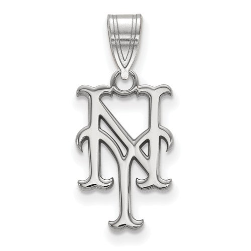 14kw MLB  New York Mets Medium Cap Logo Pendant