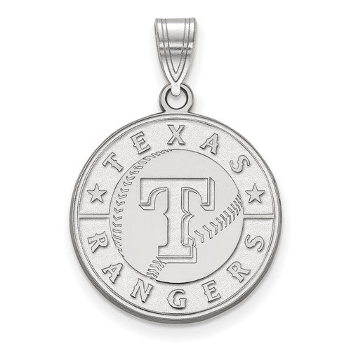 14kw MLB  Texas Rangers Large Logo Pendant