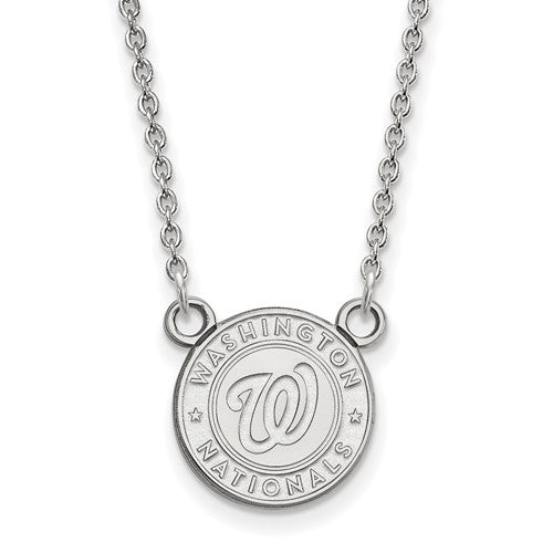 14kw MLB  Washington Nationals Small Logo Pendant w/Necklace
