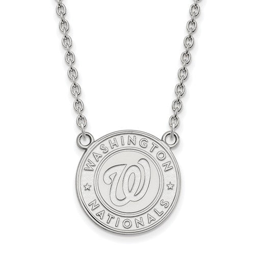 14kw MLB  Washington Nationals Large Logo Pendant w/Necklace