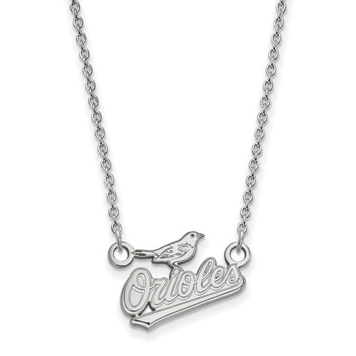 14kw MLB  Baltimore Orioles Sm Pendant w/Necklace