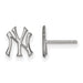 14kw MLB  New York Yankees XS NY Post Earrings