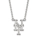 14kw MLB  New York Mets Large Cap Logo Pendant w/Necklace