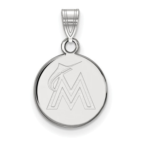 14kw MLB  Miami Marlins Small Disc Pendant