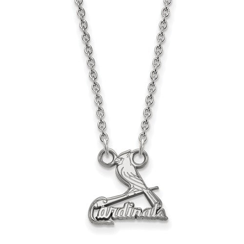 14kw MLB  St. Louis Cardinals Small Logo Pendant w/Necklace