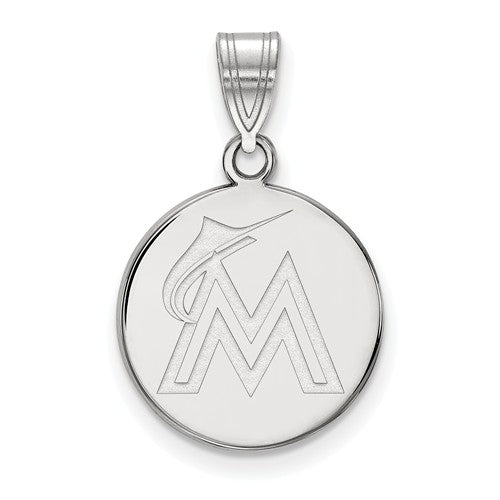 14kw MLB  Miami Marlins Medium Disc Pendant