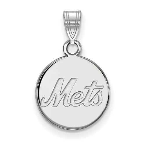 14kw MLB  New York Mets Small "Mets" Disc Pendant