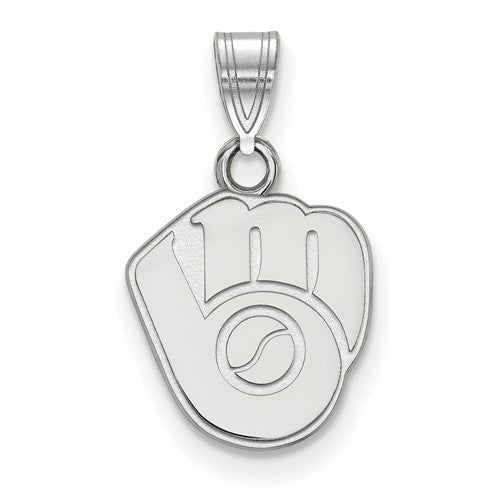 14kw MLB  Milwaukee Brewers Small Cap Logo Pendant