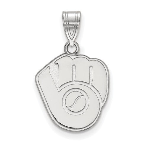 14kw MLB  Milwaukee Brewers Medium Cap Logo Pendant