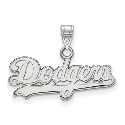 14kw MLB  Los Angeles Dodgers Script Small Pendant