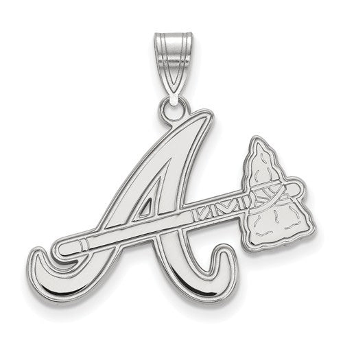 14kw MLB  Atlanta Braves Large A w/tomahawk Pendant