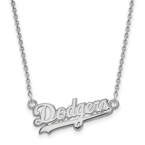 14kw MLB  Los Angeles Dodgers Small Logo Pendant w/Necklace