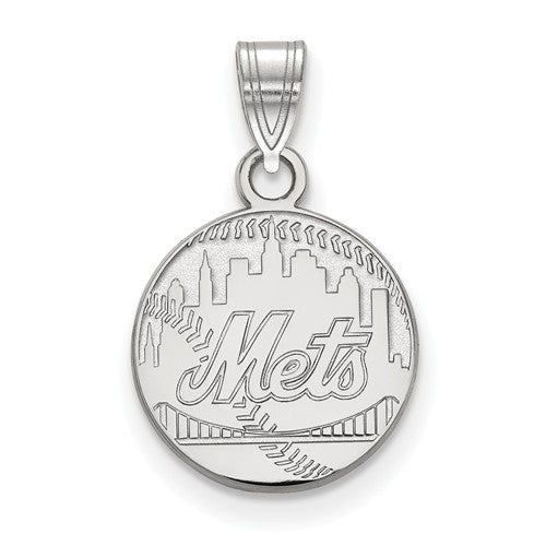 14kw MLB  New York Mets Small Logo Pendant