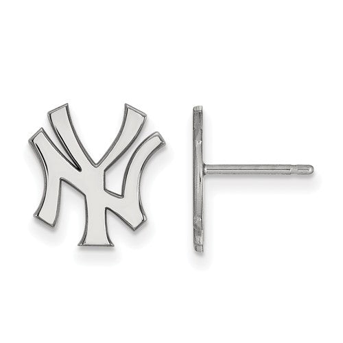 14kw MLB  New York Yankees Small NY Alternate Post Earrings
