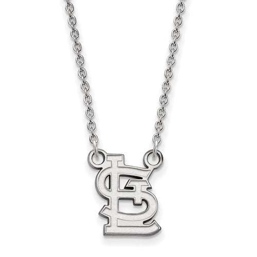 14kw MLB  St. Louis Cardinals Small Cap Logo Pendant w/Necklace