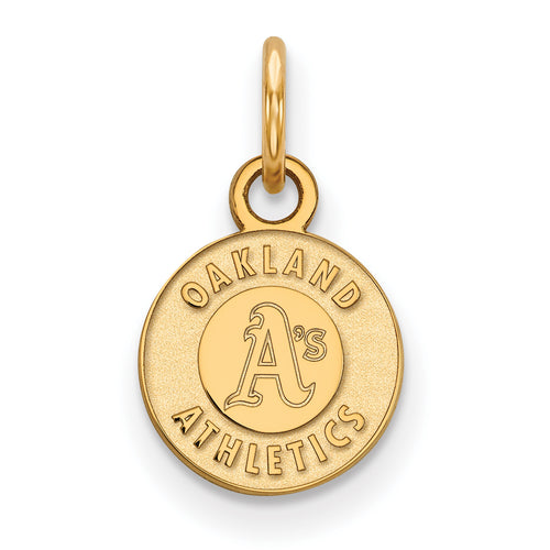 SS w/GP MLB LogoArt Oakland Athletics Circle Extra Small Pendant