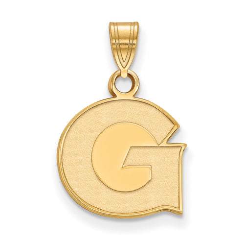 SS w/GP Georgetown University Small Pendant