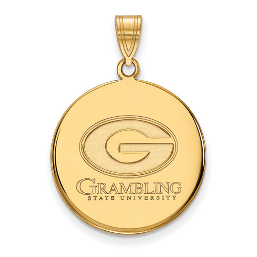 SS w/GP Grambling State University Large Disc Pendant