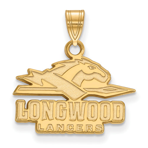 14ky Longwood University Small Lancers Pendant