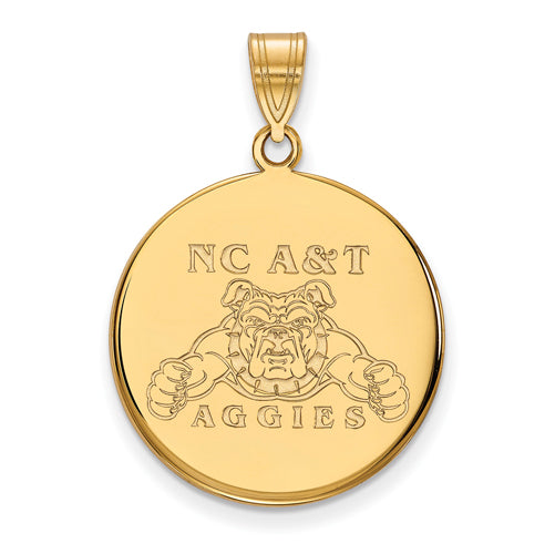SS w/GP North Carolina A&T Large Disc Pendant