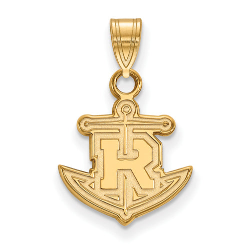 14ky Rollins College Small Anchor Pendant